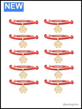 Adjustable Red Rope Wrap Bracelet Sheep Charm Lucky Amulet New Year